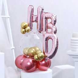 chicbirthdayballoonbouquetrosegold2