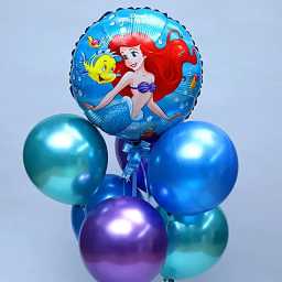 disneyprincessarielthemeballoonbouquet4