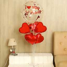 luvyousomuchredballoonbouquet1