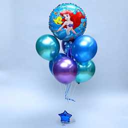 disneyprincessarielthemeballoonbouquet2