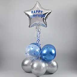 happybirthdaystarballoonbouquetsilverandblue2