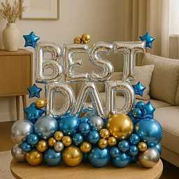 bestdadchromeballoonbouquetwithstarfoilballoons2