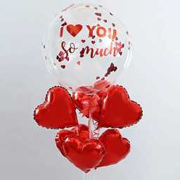 luvyousomuchredballoonbouquet4