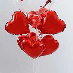 luvyousomuchredballoonbouquet6