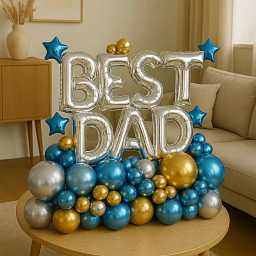 bestdadchromeballoonbouquetwithstarfoilballoons3
