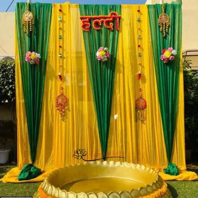 Simple Haldi Setup Home