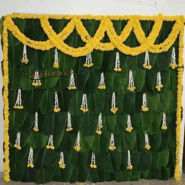 Banana Leaf Haldi Decoration Set
