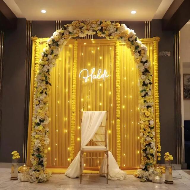 Haldi Ceremony Indoor Setup Decor