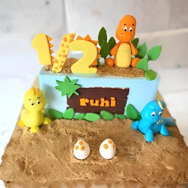 Dinosaur Half Birthday Cake Fantasy