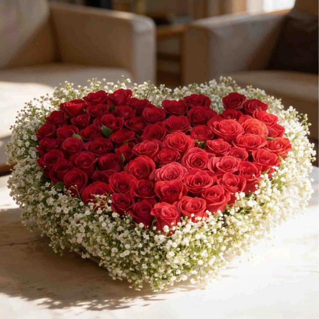 Everlasting Love Rose Heart Shape