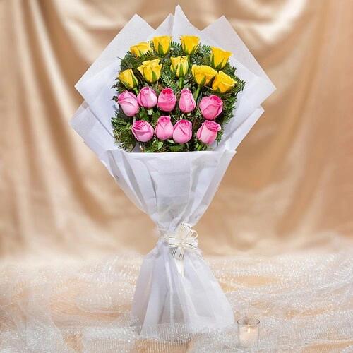 Embellish Mixed Roses Flowers  Bouquet 