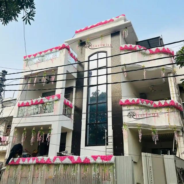 Pink White Flower House Decoration