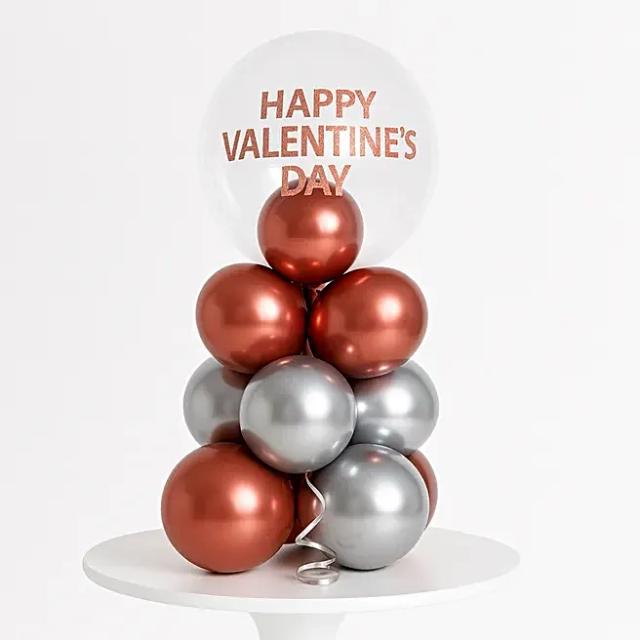 Valentines Bubble Balloon Bouquet Set 